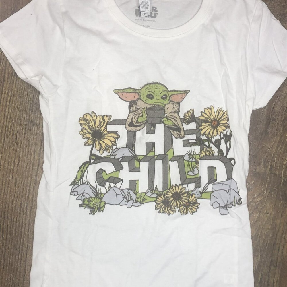 Star Wars Vintage Flower Child T-Shirt, Child’s Large white